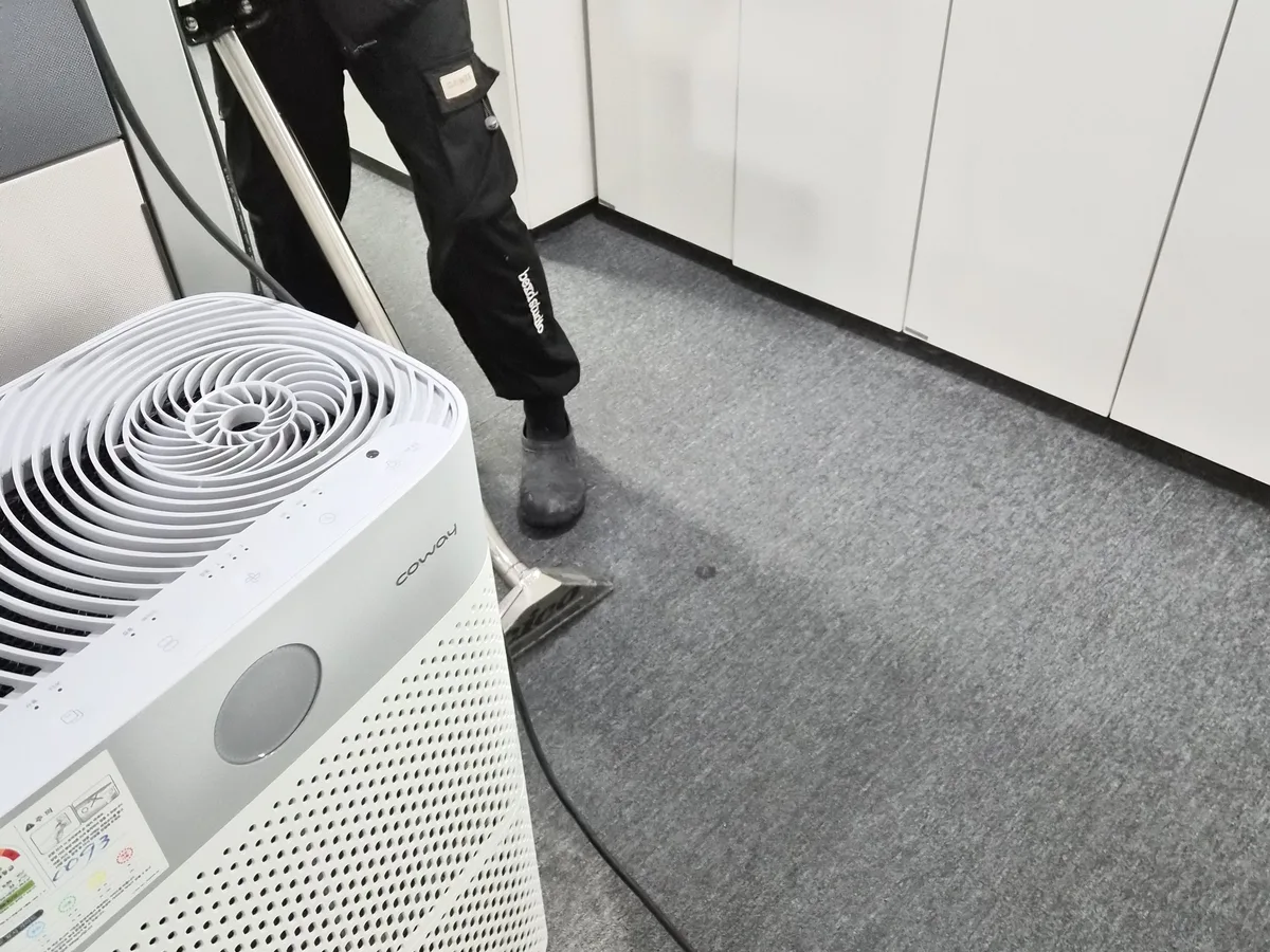 홍성군 서부면 사업장 로비·복도 카페트 바닥 위생청소 사례 - 행진크린